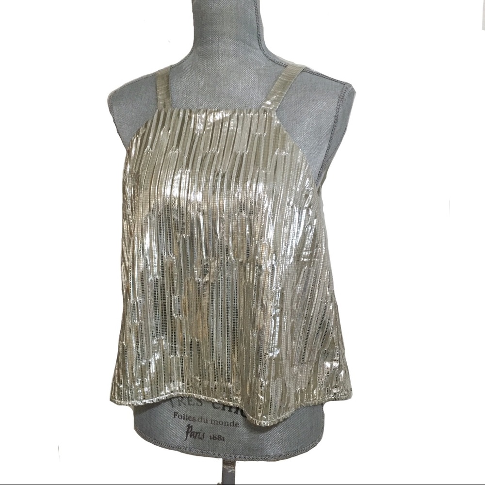 Gold Anthropologie Maeve Top